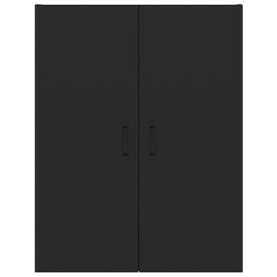 vidaXL Závesná skrinka čierna 69,5x34x90 cm spracované drevo