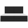 vidaXL Postel s &uacute;ložn&yacute;m prostorem a LED svetlom Čierna 200 x 200 cm