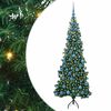 vidaXL Rohov&yacute; umel&yacute; vianočn&yacute; strom s 300 LED-i Zelen&aacute; 180 cm PVC a kov