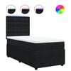 vidaXL Posteľn&yacute; r&aacute;m boxspring s matracom čierny 90x190 cm zamat
