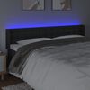 vidaXL Čelo postele s LED čierne 203x16x78/88 cm umel&aacute; koža