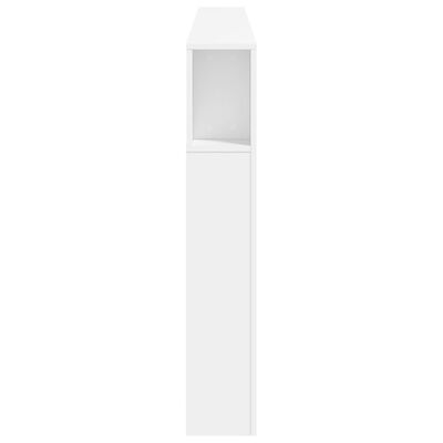 vidaXL Čelo s LED biele 220x18,5x103,5 cm kompozitné drevo