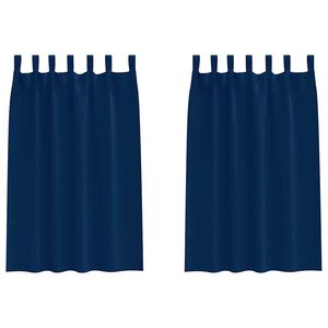 vidaXL Z&aacute;clony na zatemnenie s kr&uacute;žkami 2 pcs Tmavomodr&aacute; 175 x 140 cm