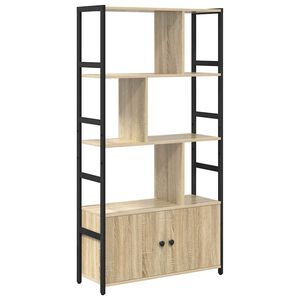 vidaXL Reg&aacute;l na knihy 80 x 30 x 155,5 cm Kompozitn&eacute; drevo Sonoma dub