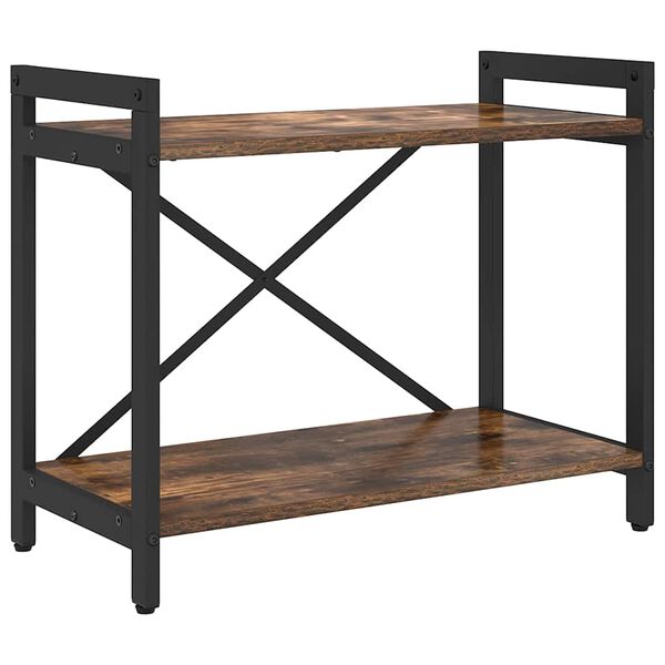 vidaXL Reg&aacute;l na knihy Dymov&aacute; dub 60 x 30 x 50 cm Kompozitn&eacute; drevo