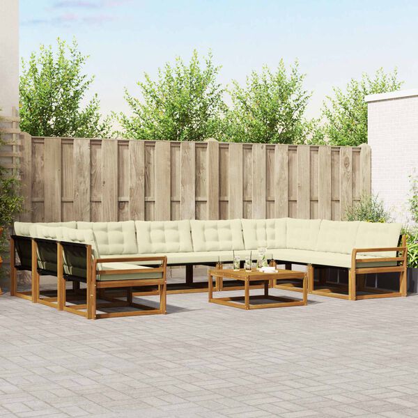 vidaXL Z&aacute;hradn&aacute; s&uacute;prava gaučov s vank&uacute;&scaron;om 10 pcs Pr&iacute;rodn&aacute; a kr&eacute;mov&aacute;