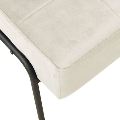 vidaXL Relaxačná stolička 65x79x87 cm krémovo-biela zamatová