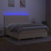 vidaXL Posteľ boxsping s matracom a LED kr&eacute;mov&aacute; 160x200 cm l&aacute;tka