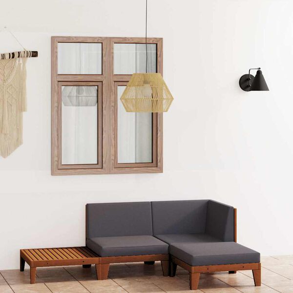 vidaXL 4-dielna z&aacute;hradn&aacute; sedacia s&uacute;prava s podložkami ak&aacute;ciov&yacute; mas&iacute;v