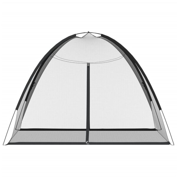 vidaXL Moskyti&eacute;ra jurta s dverami 220 čierna 200x150x140 cm