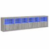 vidaXL Komoda s LED svetlami siv&aacute; sonoma 283x37x67 cm
