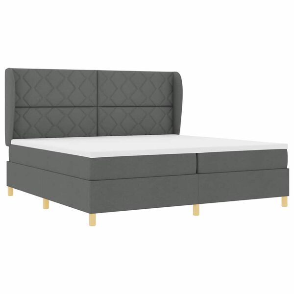 vidaXL Boxspring posteľ s matracom tmavo&scaron;ed&aacute; 90x190 cm Tmavo &scaron;ed&aacute;