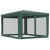 vidaXL Párty stan so 4 sieťkovanými bočnými stenami zelený 3x4 m HDPE