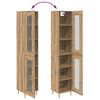 vidaXL Highboard 2 pcs Remeseln&yacute; dub Sklo