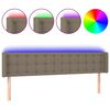 vidaXL Čelo postele s LED sivohned&eacute; 183x16x78/88 cm l&aacute;tka