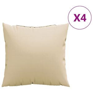 vidaXL Dekorat&iacute;vne vank&uacute;&scaron;e 4 ks b&eacute;žov&eacute; 60x60 cm l&aacute;tka