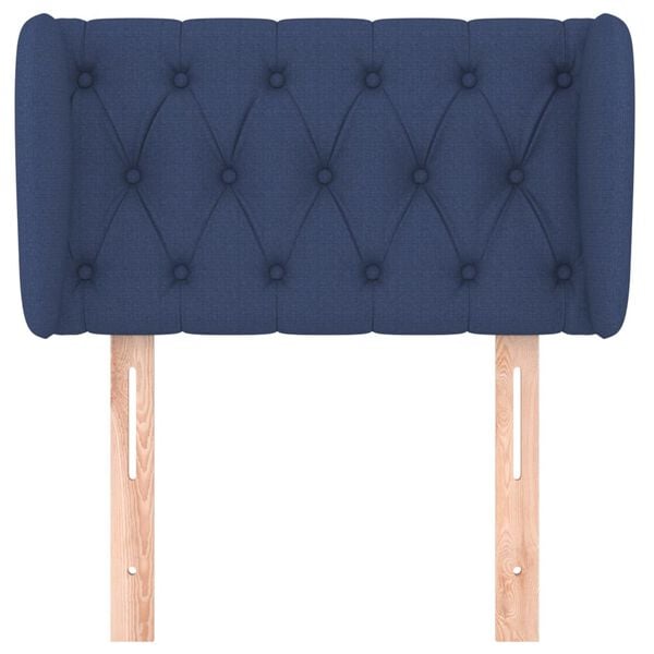 vidaXL Čelo postele so z&aacute;hybmi modr&yacute; 83x23x78/88 cm l&aacute;tka