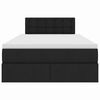 vidaXL Postel s &uacute;ložn&yacute;m prostorem a LED svetlom Čierna 120 x 190 cm