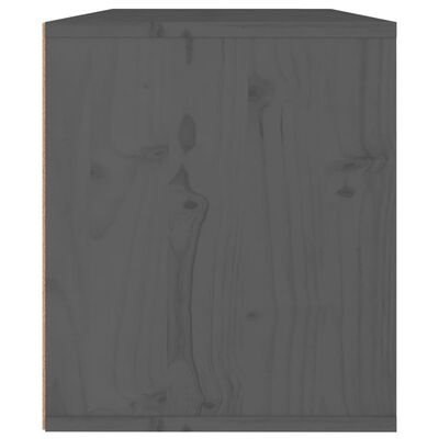 vidaXL Nástenná skrinka sivá 60x30x35 cm masívne borovicové drevo