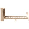 vidaXL Posteľ s knižnicou bez matraca 75x190 cm borovicov&yacute; mas&iacute;v