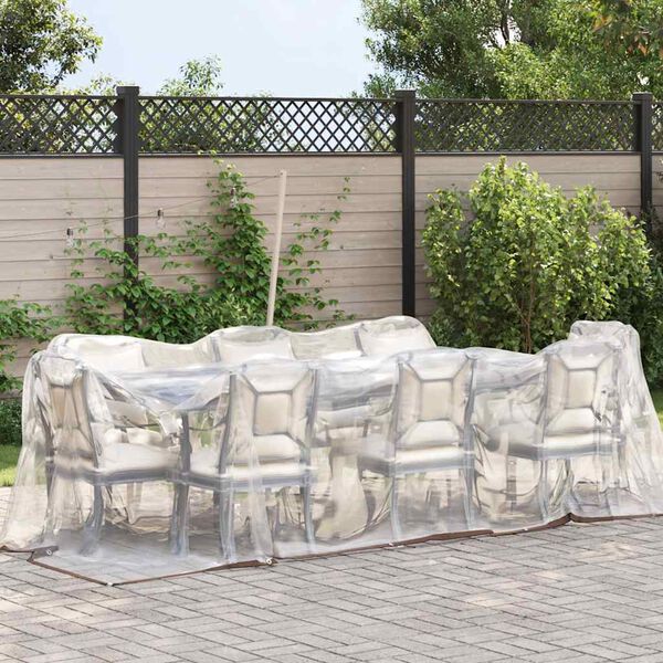 vidaXL Priehľadn&aacute; plachta s okami 2x4 m Polyetyl&eacute;n