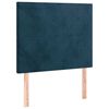 vidaXL Čelo postele tmavomodr&eacute; 100x5x118/128 cm zamatov&eacute;