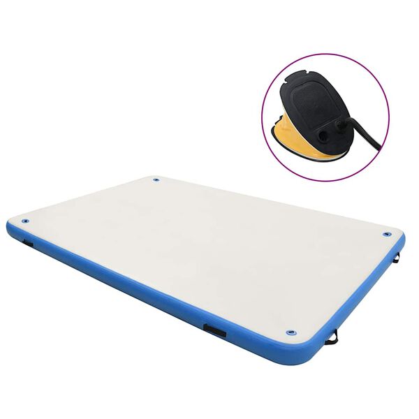 vidaXL Nafukovacia pl&aacute;vaj&uacute;ca plo&scaron;ina modro-biela 300x300x15 cm