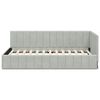vidaXL Rohový rám postele Svetlosivá 90 cm x 200 cm Zamat