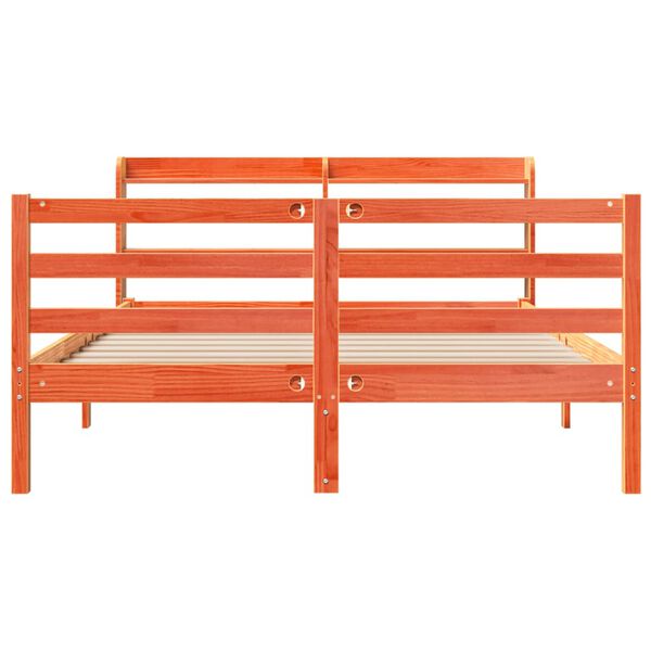 vidaXL Posteľ s matracom voskovo hned&aacute; 120x200 cm mas&iacute;vna borovica