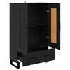 vidaXL Highboard Čierny dub 69,5 x 31 x 115 cm Kompozitn&eacute; drevo