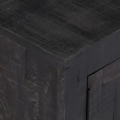 vidaXL TV skrinka čierna 118x30x40 cm masívne mangovníkové drevo
