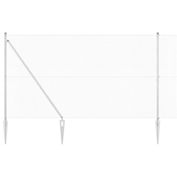 vidaXL Stĺp na plot. Strieborn&aacute; 50 x 1,5 m (12 x 12 mm sieť) Oceľ