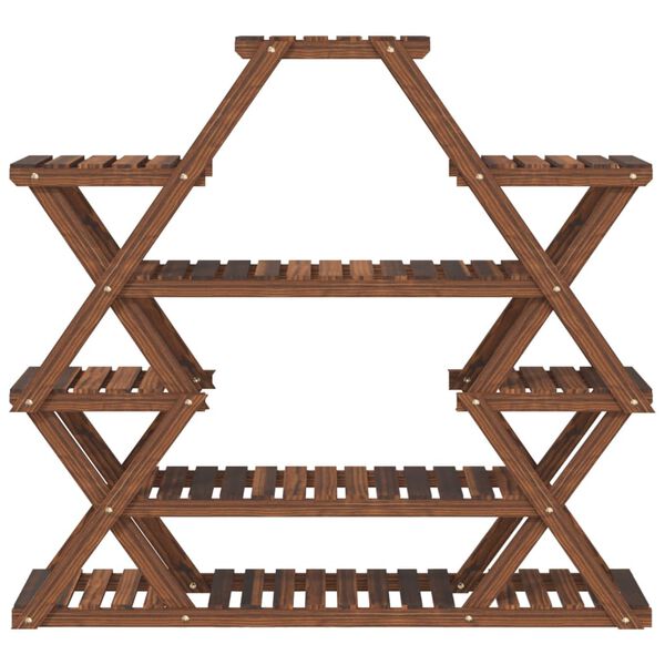 vidaXL Stojan na kvetiny 110x25x105 cm masívna jedľa