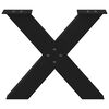 vidaXL Nohy konferenčného stolíka v tvare X, 2 ks, čierne, 60 x (42-43) cm, oceľové