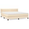 vidaXL Posteľn&yacute; r&aacute;m boxspring s matracom kr&eacute;mov&yacute; 180x200 cm l&aacute;tka