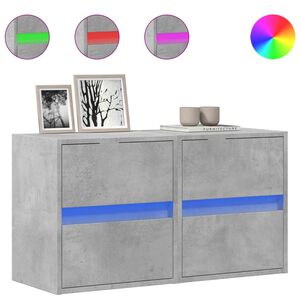vidaXL TV n&aacute;stenn&eacute; skrinky s LED svetlami 2 ks bet&oacute;n. siv&eacute; 41x31x45 cm