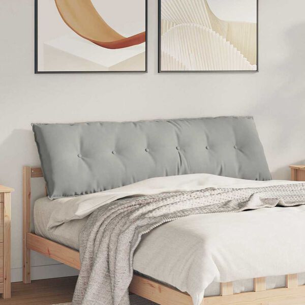 vidaXL Podu&scaron;ka na chrb&aacute;t Svetlosiv&aacute; 160 x 50 cm Mikrovl&aacute;kno