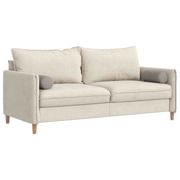 vidaXL Podložkové vankúše 2 pcs Sivohnedá Ø 15 x 40 cm látka