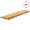 vidaXL Schodiskov&eacute; stupne 4 ks svetlohned&aacute; 120x25x2 cm dubov&yacute; mas&iacute;v