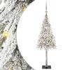 vidaXL Vianočn&yacute; stromček s 150 LED-i Biela 120 cm PE a oceľ