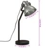 vidaXL Stolová lampa 25 W starožitná strieborná 17x17x60 cm E27