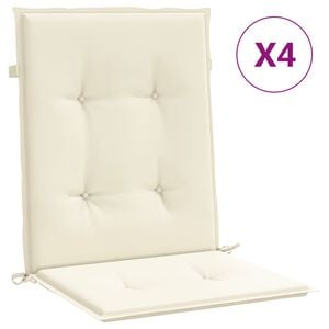 vidaXL Podložky na z&aacute;hradn&eacute; stoličky, n&iacute;zke operadlo 4 ks 100x50x2 cm