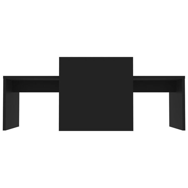 vidaXL Konferenčn&eacute; stol&iacute;ky, čierne 100x48x40 cm, kompozitn&eacute; drevo