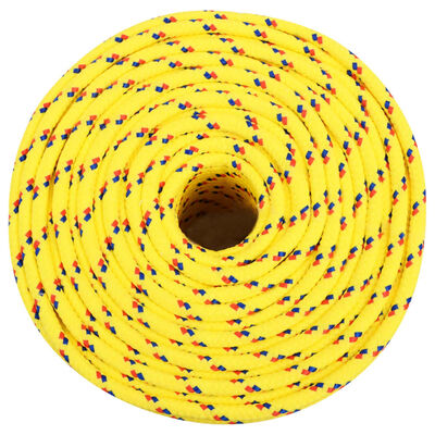 vidaXL Lodné lano žlté 10 mm 100 m polypropylén