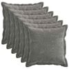 vidaXL Poťah na podložku 6 pcs HOUTEN Tmavosiv&aacute; 50 x 50 cm