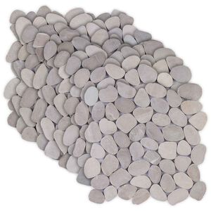 vidaXL Kamenn&eacute; dlaždice Sivohned&aacute; 30 x 30 cm Riečny &scaron;trk