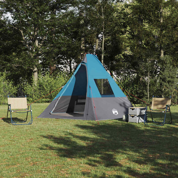 vidaXL Tipi stan so strechou s &uacute;ložiskom Modr&aacute; 383 x 338 x 217 cm taft