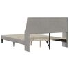 vidaXL R&aacute;m postele s čelnou doskou Svetlosiv&aacute; 140 x 190 cm Zamat