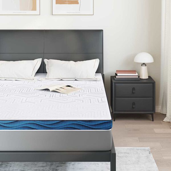 vidaXL Matracov&aacute; podložka Biela 140 x 190 cm žak&aacute;rov&aacute; tkanina