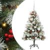 vidaXL Umel&yacute; vianočn&yacute; stromček Zelen&aacute; a biela 120 cm PVC, kov a plast